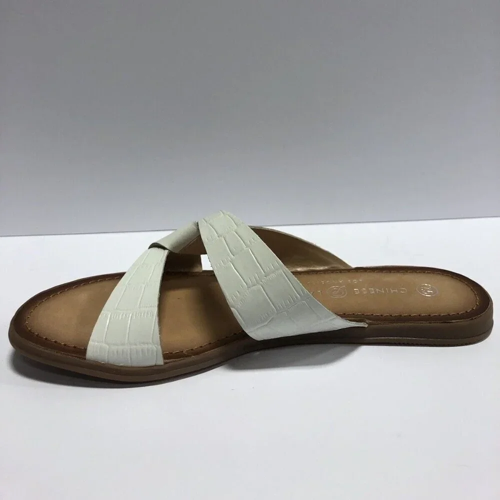 Chinese Laundry Women’s Ponder Slide Sandals White Size 7.5 M